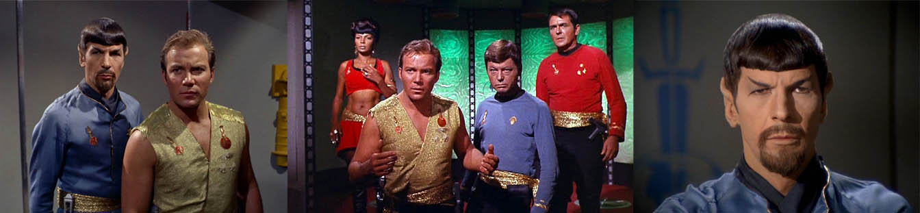 The cast of Star Trek in the Mirror Universe