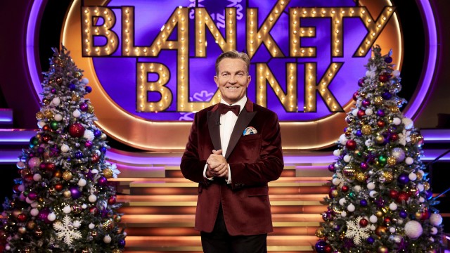 Bradley Walsh will be in more homes than Santa this Christmas (c) BBC Studios Blankety Blank Christmas Special Christmas TV