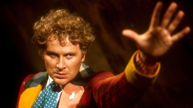 The Sixth Doctor defies his enemies in 'Vengeance on Varos' (c) BBC Studios Doctor Who Colon Baker