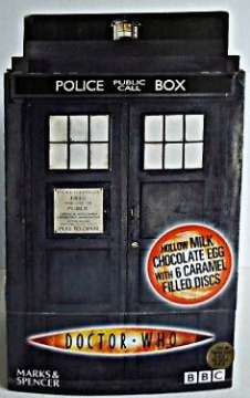 This is not just a Doctor Who Easter egg... it's an M&S TARDIS Easter egg with sound FX! Doctor Who Easter eggs