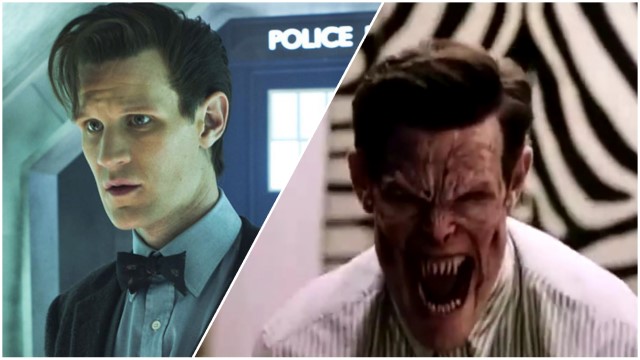 Matt Smith as the Doctor in Doctor Who and the vampire Milo in Morbius Doctor Who actors in the MCU Marvel Cinematic Universe