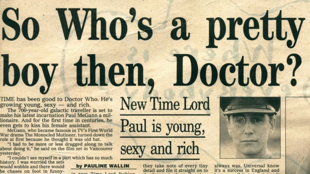Some of the press coverage of Paul McGann's casting in the TV movie Doctor Who actors