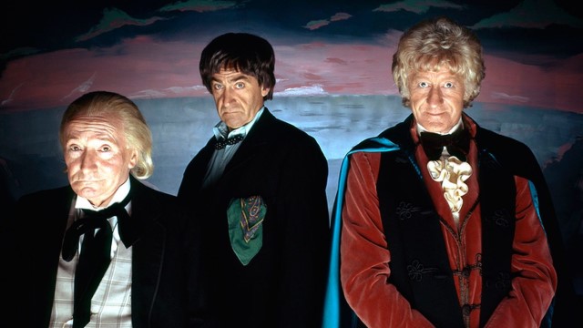 The Three Doctors was the first time Doctor Who used returning characters to celebrate the show's heritage (c) BBC Studios First Doctor Second Doctor Third Doctor